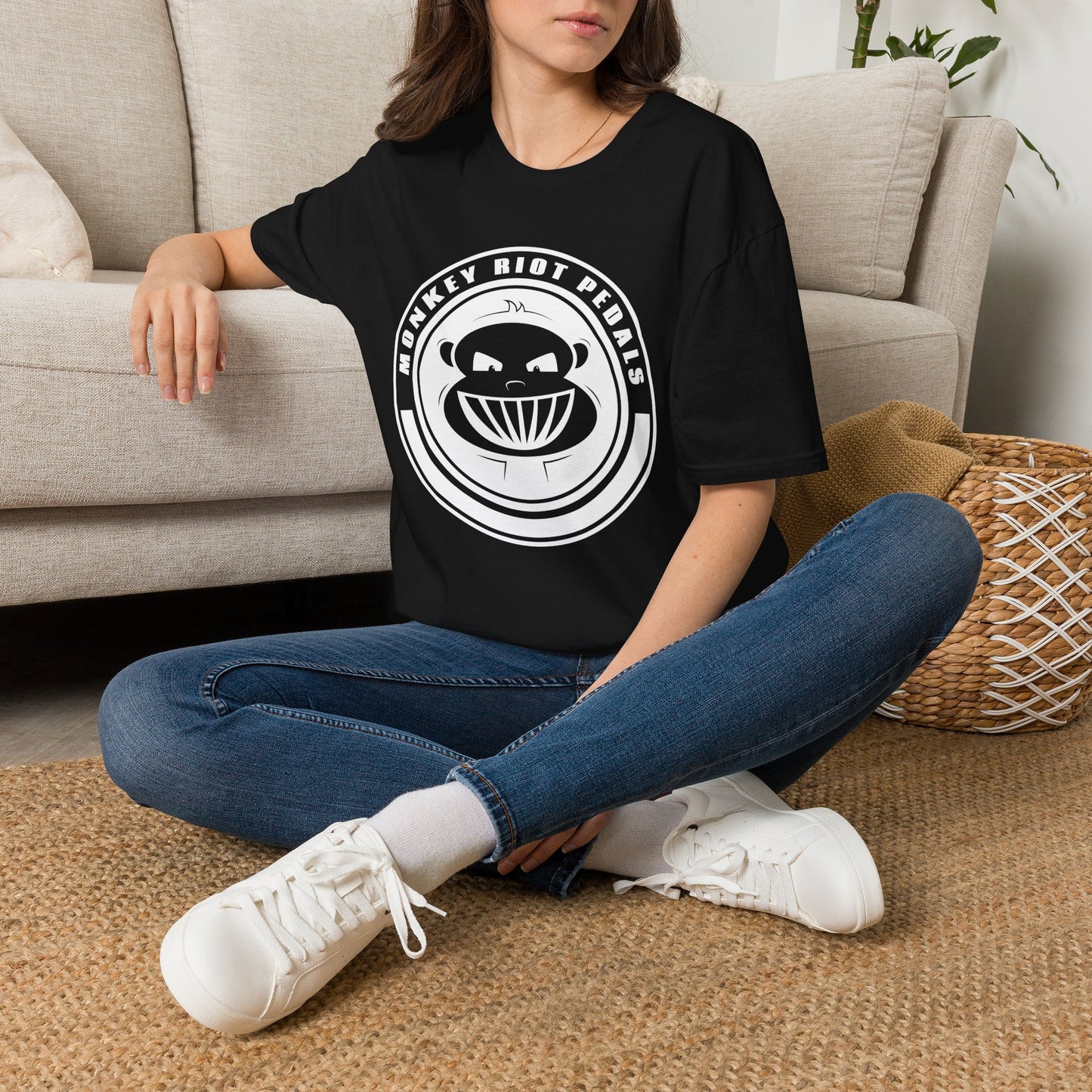 Monkey Riot Pedals Logo Unisex Softstyle T-Shirt