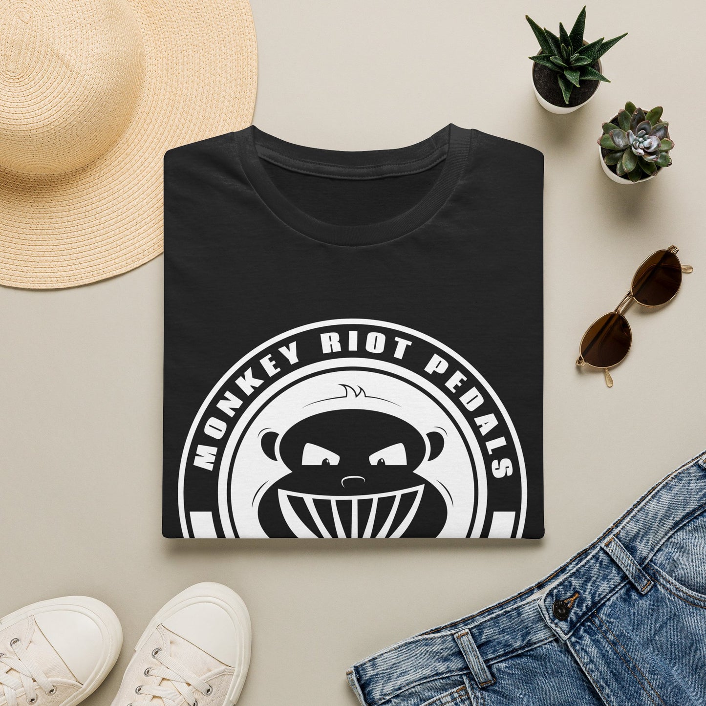 Monkey Riot Pedals Logo Unisex Softstyle T-Shirt
