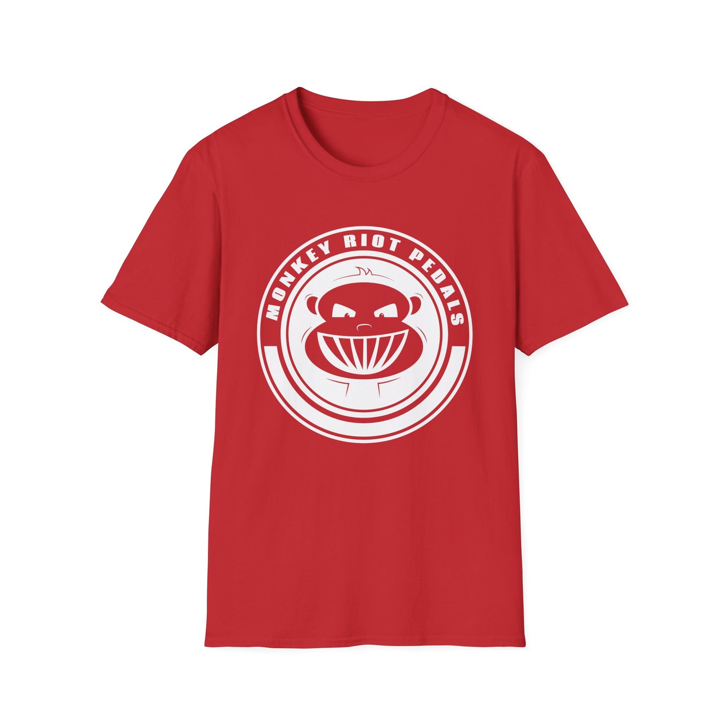 Monkey Riot Pedals Logo Unisex Softstyle T-Shirt
