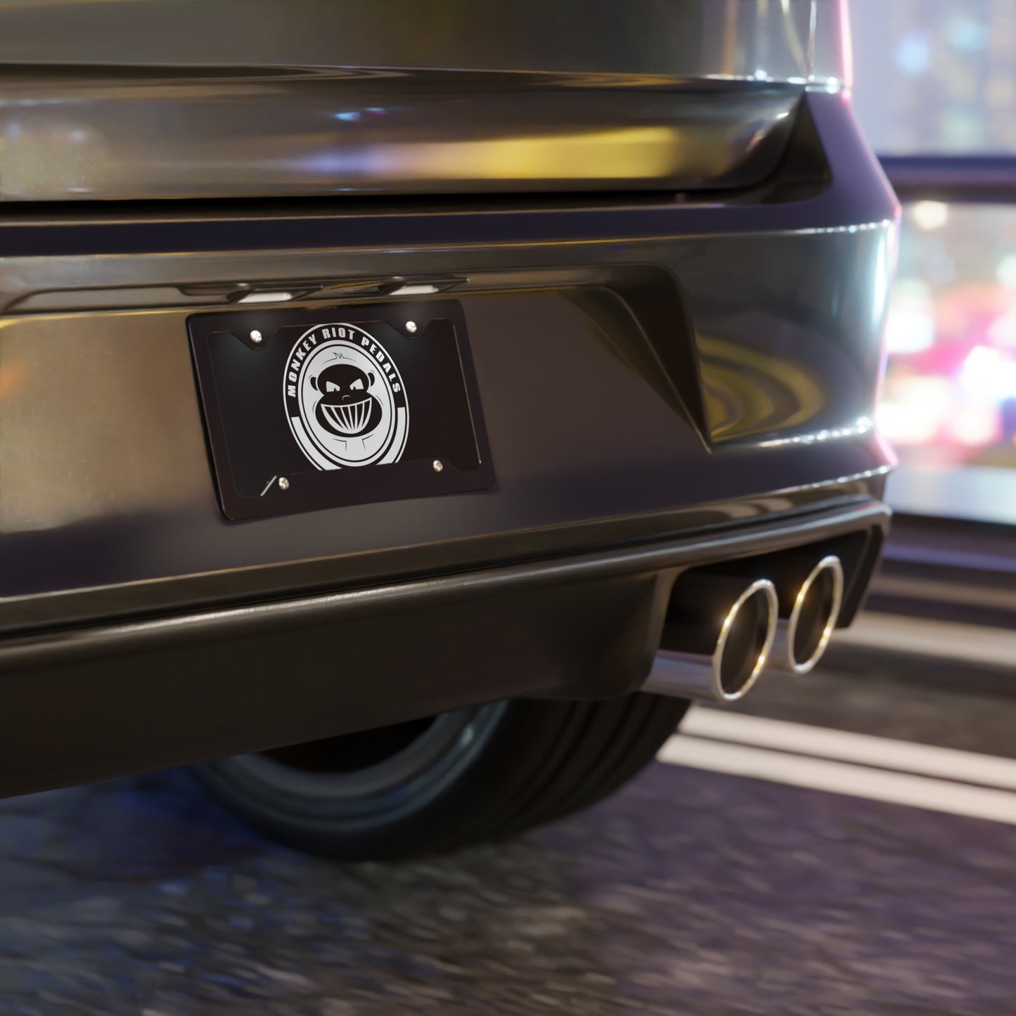 Monkey Riot Pedals Vanity License Plate