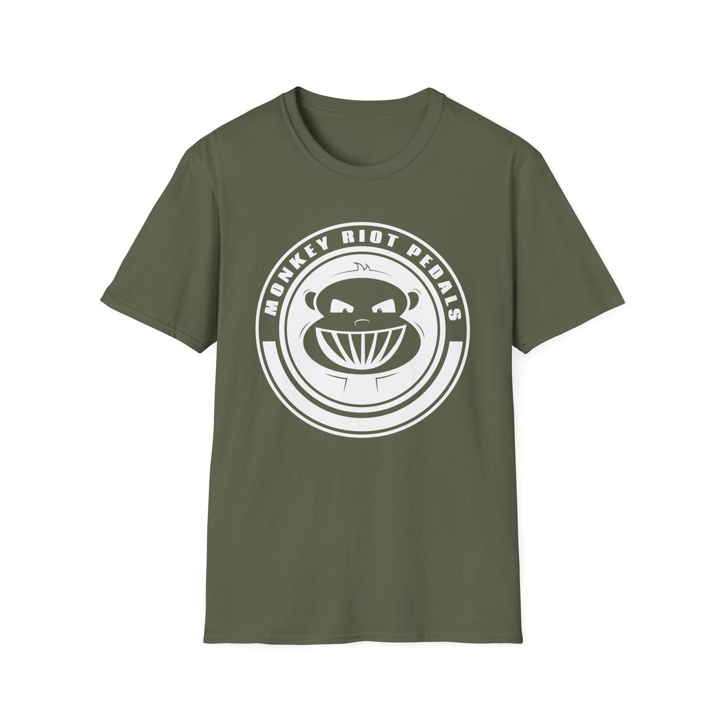 Monkey Riot Pedals Logo Unisex Softstyle T-Shirt